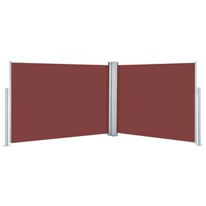 vidaXL Ausziehbare Seitenmarkise Braun 120 x 1000 cm
