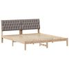 vidaXL Bettgestell mit gepolstertem Kopfteil Braun 180 x 200 cm