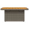 vidaXL Gartentisch Grau 90x55x71 cm Poly Rattan und Akazienholz