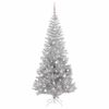 vidaXL Weihnachtsbaum mit 300 LEDs mit St&auml;nder Silber 210 cm PET