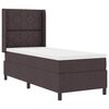 vidaXL Boxspringbett mit Matratze Dunkelbraun 90 x 190 cm Stoff
