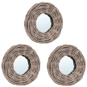 vidaXL Spiegel 3 Stk. 15 cm Weide