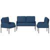vidaXL Sofagarnituren mit Kissen 3 pcs Blau 115 x 56 x 80 cm Sperrholz