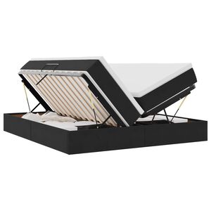vidaXL Aufbewahrungsbett mit Matratze Schwarz 200 x 200 cm Samt