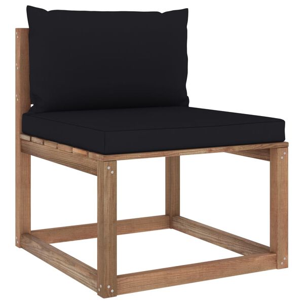 vidaXL 6-tlg. Garten-Lounge-Set aus Paletten mit Kissen Kiefernholz