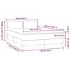 vidaXL Boxspringbett mit Matratze Rosa 160x220 cm Samt