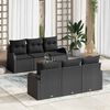 vidaXL Garten-Sofa-Set 7 pcs Schwarz