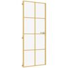 vidaXL Innent&uuml;r Schlank Golden 93x201,5 cm Hartglas und Aluminium