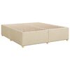 vidaXL Boxspringbett mit Matratze Creme 200x200 cm Stoff
