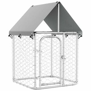 vidaXL Outdoor-Hundezwinger mit Dach 100x100x150 cm