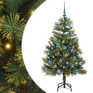 vidaXL K&uuml;nstlicher klappbarer Weihnachtsbaum mit Tannenzapfen 150 cm