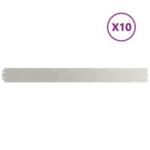 vidaXL Rasenkanten 10 Stk. 10x103 cm Edelstahl