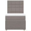 vidaXL Boxspringbett mit Matratze Taupe 80x200 cm Stoff