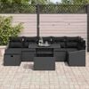 vidaXL Garten-Sofa-Set 8 pcs Schwarz Poly-Rattan