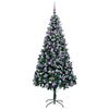vidaXL Künstlicher Weihnachtsbaum mit 300 LEDs mit Ständer Grün 210 cm