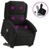 vidaXL Massagesessel mit Aufstehhilfe Schwarz Stoff