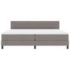 vidaXL Boxspringbett mit Matratze Taupe 200 x 200 cm Stoff