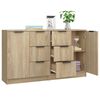 vidaXL Sideboards 2 Stk. Sonoma-Eiche 60x30x70 cm Holzwerkstoff