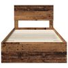 vidaXL Bettrahmen mit Kopfteil Altholz 100 x 200 cm Holzwerkstoff