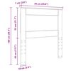 vidaXL Kopfteil mit Kopfteil Wei&szlig; 75 cm Holzwerkstoff