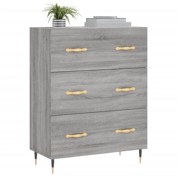 vidaXL Sideboard Grau Sonoma 69,5x34x90 cm Holzwerkstoff