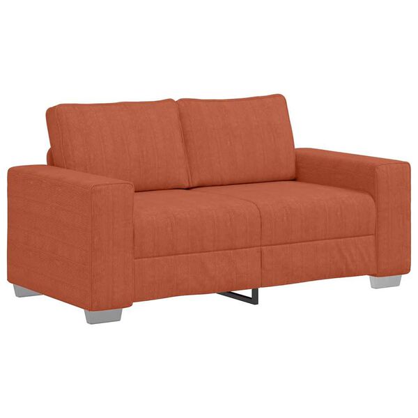 vidaXL Zweisitzer-Sofa Rot Orange 160x77x82 cm Cordstoff