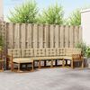 vidaXL Outdoor-Sofagarnitur mit Kissen 7 pcs Natur und Beige