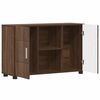 vidaXL Sideboard mit Regal Braun Eichen-Optik 88,5 x 30,5 x 55,5 cm