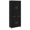 vidaXL Highboard Schwarz Eichen-Optik 69,5 x 34 x 180 cm Holzwerkstoff