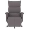 vidaXL Relaxsessel mit Fu&szlig;teil Grau Kunstleder