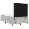 vidaXL Boxspringbett mit Matratze Hellgrau 120 x 200 cm Stoff