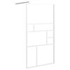 vidaXL Duschwand f&uuml;r Walk-In Dusche 100x195 cm ESG-Glas Wei&szlig;