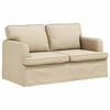 vidaXL Sofa 2 pcs Creme 144 x 80 x 85 cm Stoff