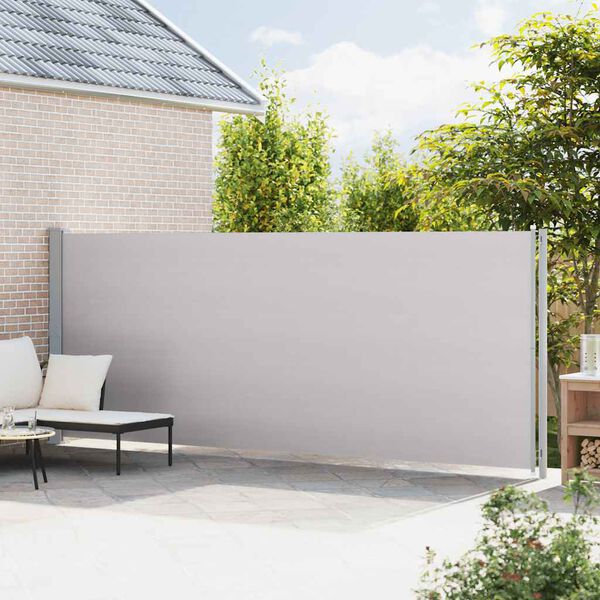 vidaXL Seitenmarkise Ausziehbar 180x600 cm Grau