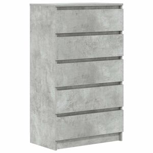 vidaXL Schubladenschrank Betongrau 60x36x103 cm Holzwerkstoff