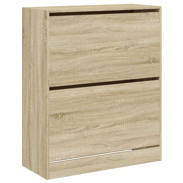 vidaXL Schuhschrank Sonoma-Eiche 80x34x96,5 cm Holzwerkstoff