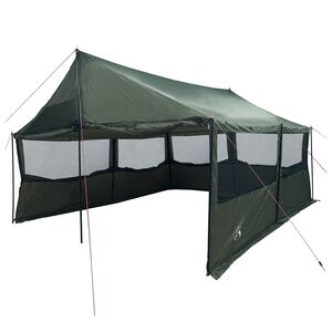 vidaXL Familienzelt Armeegr&uuml;n 450 x 400 x 265 cm Polyester und Stahl