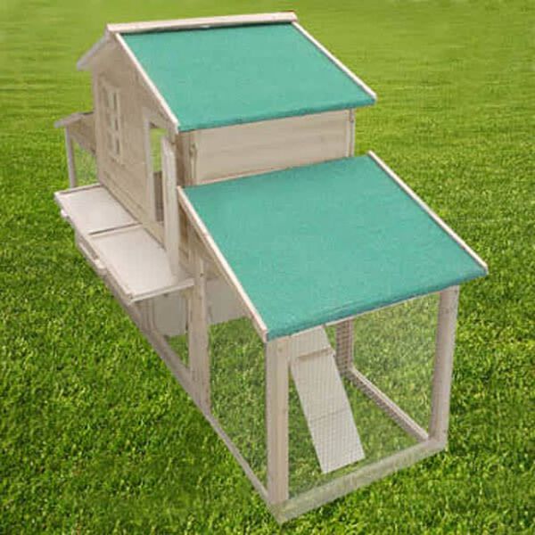 Kaninchenstall gro&szlig; mit Bitumen Dach