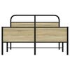 vidaXL Bettgestell ohne Matratze 140x200 cm Sonoma-Eiche Holzwerkstoff
