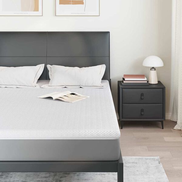 vidaXL Matratzenauflage Wei&szlig; 140 x 190 cm Jacquard Stoff