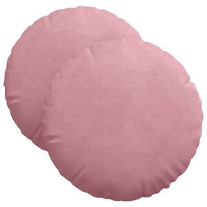 vidaXL Sitzkissen 2 St&uuml;ck Rosa &Oslash; 40 x 13 cm Samt