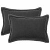 vidaXL Kissenbezug 2 stk. HOUTEN Dunkelgrau 50 x 70 cm Boucl&eacute;