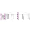 vidaXL Party-Zelt Weiß 800 x 400 x 266 cm Polyester und Stahl