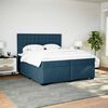 vidaXL Boxspringbett mit Matratze Blau 200x200 cm Samt