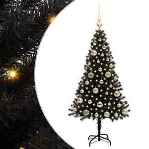vidaXL Weihnachtsbaum Schwarz 120 cm PVC