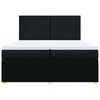 vidaXL Boxspringbett mit Matratze Schwarz 200x200 cm Stoff