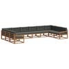 vidaXL Outdoor-Sofagarnitur mit Kissen 10 pcs Natur und Anthrazit