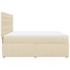 vidaXL Boxspringbett mit Matratze Creme 200x200 cm Stoff