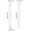 vidaXL Zaunpfosten Sonstiges 52 pcs Grau 3,2 x 3,2 x 83,5 cm Stahl
