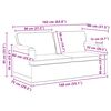 vidaXL Sofa 2 pcs Blau Gesamtabmessungen: 162 x 80 x 85 cm (B x T x H)
